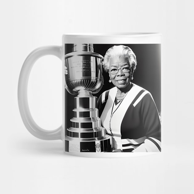 Maya Angelou Holding The Stanley Cup by Uncle Jennifer’s Clothes Fridge